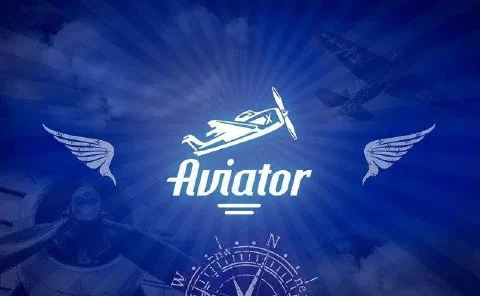 Okładka gry Aviator z samolotem i logotypem