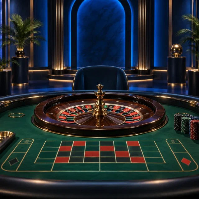 Ilustracja stołu ruletki w studiu Live Casino