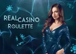 Okładka stołu Real Casino Roulette z krupierką